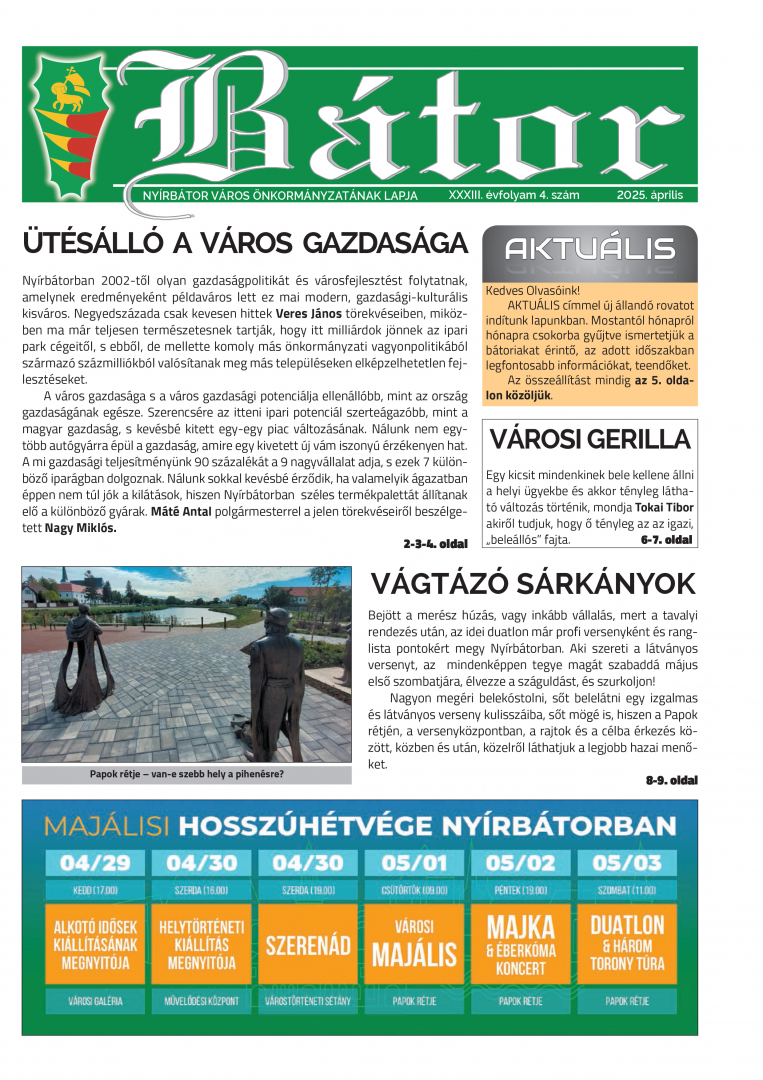 BÁTOR ÚJSÁG - 2025. április