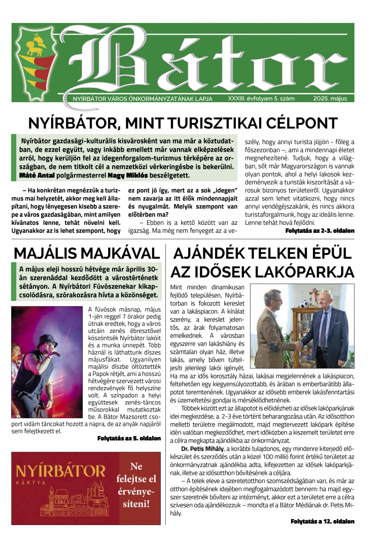 BÁTOR ÚJSÁG - 2025. május