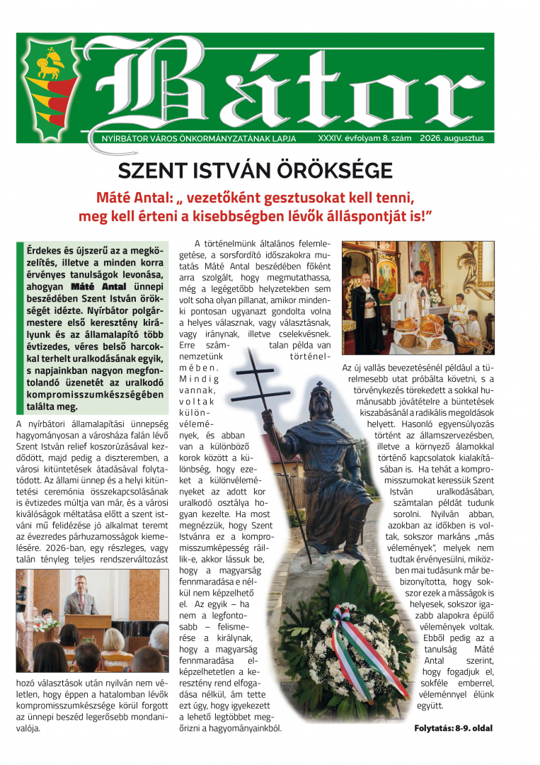 BÁTOR ÚJSÁG - 2026.augusztus