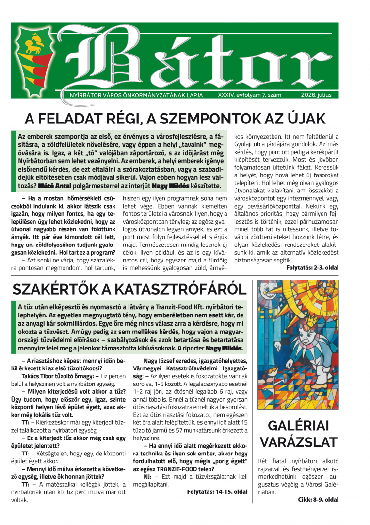 BÁTOR ÚJSÁG - 2026.július