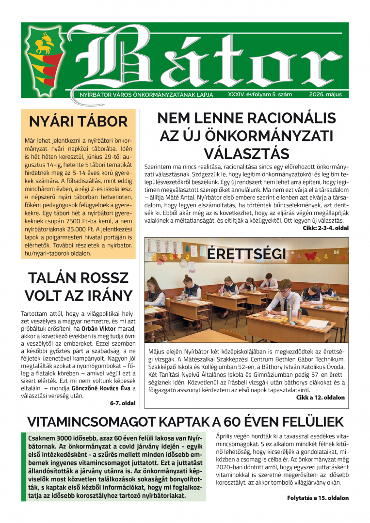 BÁTOR ÚJSÁG - 2026. május