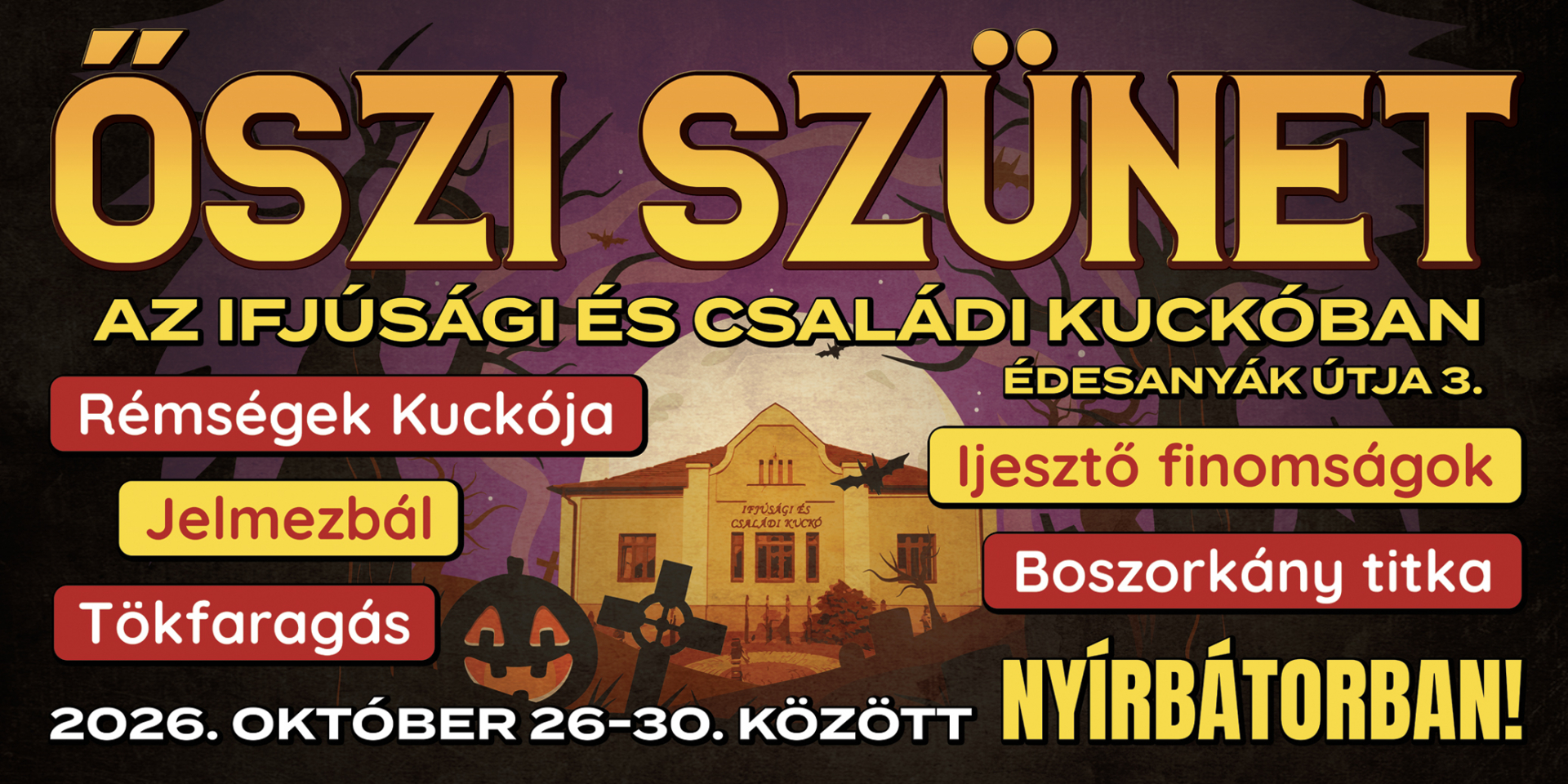 IFJÚSÁGI KUCKÓ: PROGRAMOK AZ ŐSZI SZÜNETBEN